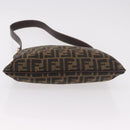 FENDI Zucca Canvas Mamma Baguette Shoulder Bag Brown Black Auth 177684A-5