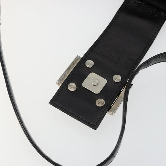 FENDI Schoudertas Zwart Zilver Auth 177685