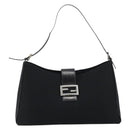 FENDI Schoudertas Zwart Zilver Auth 177685-13