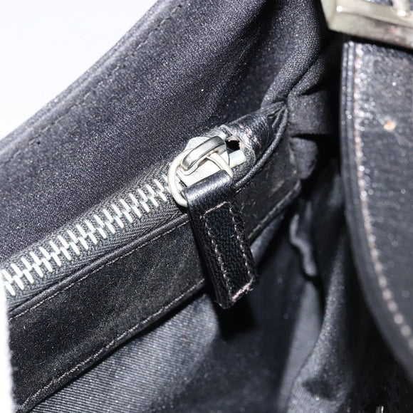 FENDI Schoudertas Zwart Zilver Auth 177685