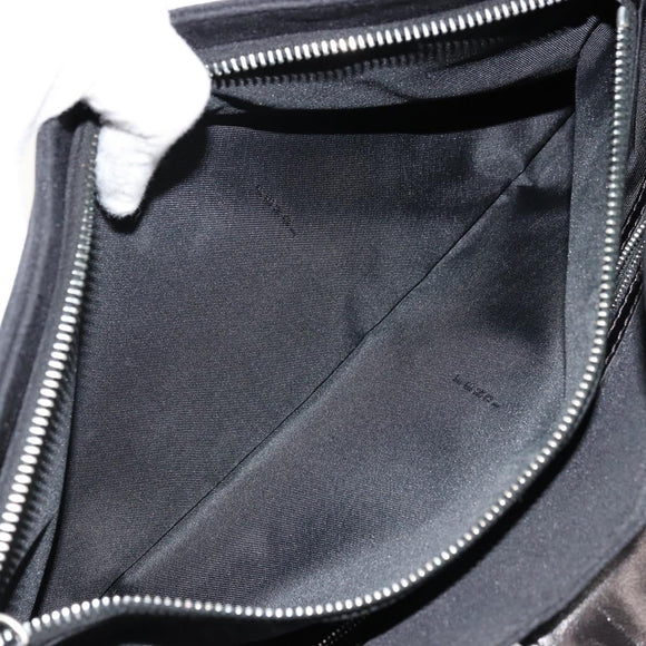 FENDI Schoudertas Zwart Zilver Auth 177685