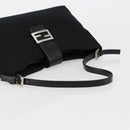 FENDI Schoudertas Zwart Zilver Auth 177685-7