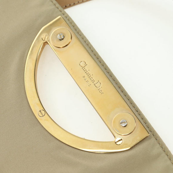 Christian Dior Maris Pearl Shoulder Bag Denim Navy Gold Auth 177688V