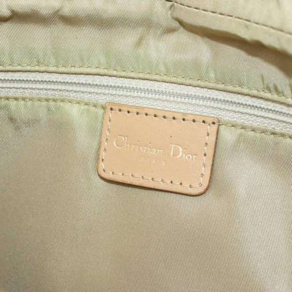Christian Dior Maris Pearl Shoulder Bag Denim Navy Gold Auth 177688V