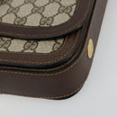 GUCCI GG Supreme Shoulder Bag PVC Beige Gold Auth 177691-11