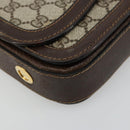 GUCCI GG Supreme Shoulder Bag PVC Beige Gold Auth 177691-12