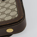 GUCCI GG Supreme Shoulder Bag PVC Beige Gold Auth 177691-14
