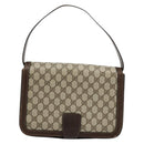 GUCCI GG Supreme Shoulder Bag PVC Beige Gold Auth 177691-3