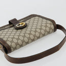 GUCCI GG Supreme Shoulder Bag PVC Beige Gold Auth 177691-6