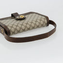 GUCCI GG Supreme Shoulder Bag PVC Beige Gold Auth 177691-7