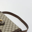 GUCCI GG Supreme Shoulder Bag PVC Beige Gold Auth 177691-9