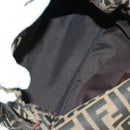 FENDI Zucca Canvas Mamma Baguette Shoulder Bag Brown Black Auth 177694SAV-11
