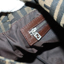 FENDI Zucca Canvas Mamma Baguette Shoulder Bag Brown Black Auth 177694SAV-23