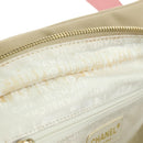 CHANEL Marshmallow Bag Tote Bag Canvas Beige Gold CC Auth 177697V-18