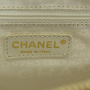 CHANEL Marshmallow Bag Tote Bag Canvas Beige Gold CC Auth 177697V-19