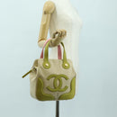 CHANEL Marshmallow Bag Tote Bag Canvas Beige Gold CC Auth 177697V-27
