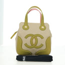 CHANEL Marshmallow Bag Tote Bag Canvas Beige Gold CC Auth 177697V-28
