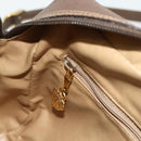 GUCCI GG Supreme Web Sherry Line Shoulder Bag PVC Beige Gold Auth 177704-20