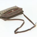 GUCCI GG Supreme Web Sherry Line Shoulder Bag PVC Beige Gold Auth 177704-7