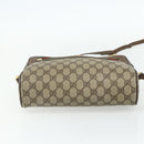 GUCCI GG Supreme Web Sherry Line Shoulder Bag PVC Beige Gold Auth 177704-9