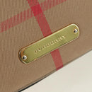 BURBERRY Nova Check Boston Bag Canvas 2way Beige Gold Auth 177707V-18