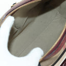BURBERRY Nova Check Boston Bag Canvas 2way Beige Gold Auth 177707V-22
