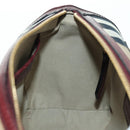 BURBERRY Nova Check Boston Bag Canvas 2way Beige Gold Auth 177707V-23