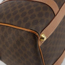 CELINE Macadam Canvas Boston Bag PVC Leather Brown Gold Auth 177712A-9