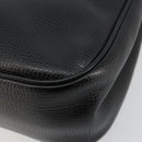 Christian Dior Hand Bag Leather Black Gold Auth 177713-10