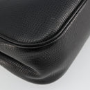 Christian Dior Hand Bag Leather Black Gold Auth 177713-13