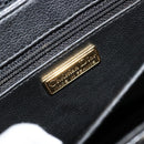 Christian Dior Hand Bag Leather Black Gold Auth 177713-16