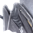 Christian Dior Hand Bag Leather Black Gold Auth 177713-19