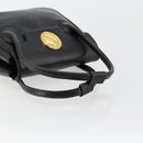 Christian Dior Hand Bag Leather Black Gold Auth 177713-7