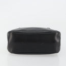 Christian Dior Hand Bag Leather Black Gold Auth 177713-9