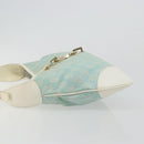 GUCCI GG Canvas Jackie Schultertasche Hellblau Gold 001 4057 Auth 177714-4