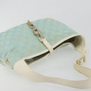 GUCCI GG Canvas Jackie Schultertasche Hellblau Gold 001 4057 Auth 177714-6