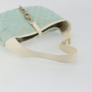GUCCI GG Canvas Jackie Schultertasche Hellblau Gold 001 4057 Auth 177714-7