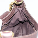 CELINE C Macadam Canvas Chain Shoulder Bag Suede Brown Gold Auth 177715A-19