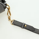 Miu Miu Hand Bag Leather 2way Gray Gold Auth 177717SAM-14