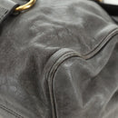Miu Miu Hand Bag Leather 2way Gray Gold Auth 177717SAM-17