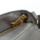 Miu Miu Hand Bag Leather 2way Gray Gold Auth 177717SAM-22