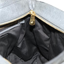 Miu Miu Hand Bag Leather 2way Gray Gold Auth 177717SAM-25