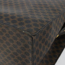 CELINE Macadam Canvas Hand Bag PVC Leather Black Gold Auth 177722-10