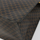 CELINE Macadam Canvas Hand Bag PVC Leather Black Gold Auth 177722-12