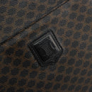 CELINE Macadam Canvas Hand Bag PVC Leather Black Gold Auth 177722-15