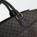 CELINE Macadam Canvas Hand Bag PVC Leather Black Gold Auth 177722-16