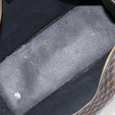 CELINE Macadam Canvas Hand Bag PVC Leather Black Gold Auth 177722-19