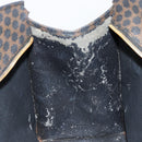 CELINE Macadam Canvas Hand Bag PVC Leather Black Gold Auth 177722-21