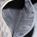 CELINE Macadam Canvas Hand Bag PVC Leather Black Gold Auth 177722-23