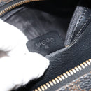 CELINE Macadam Canvas Hand Bag PVC Leather Black Gold Auth 177722-25
